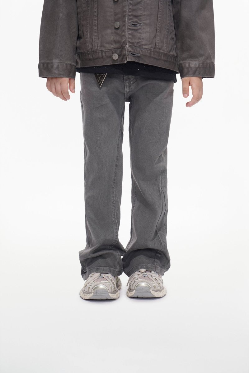 Jr.Stacked Kids Jeans Grey Waxed - Valabasas