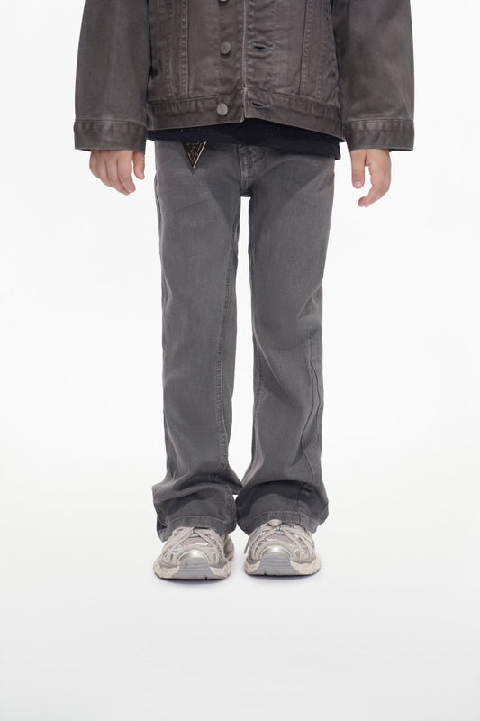Jr.Stacked Kids Jeans Grey Waxed - Valabasas