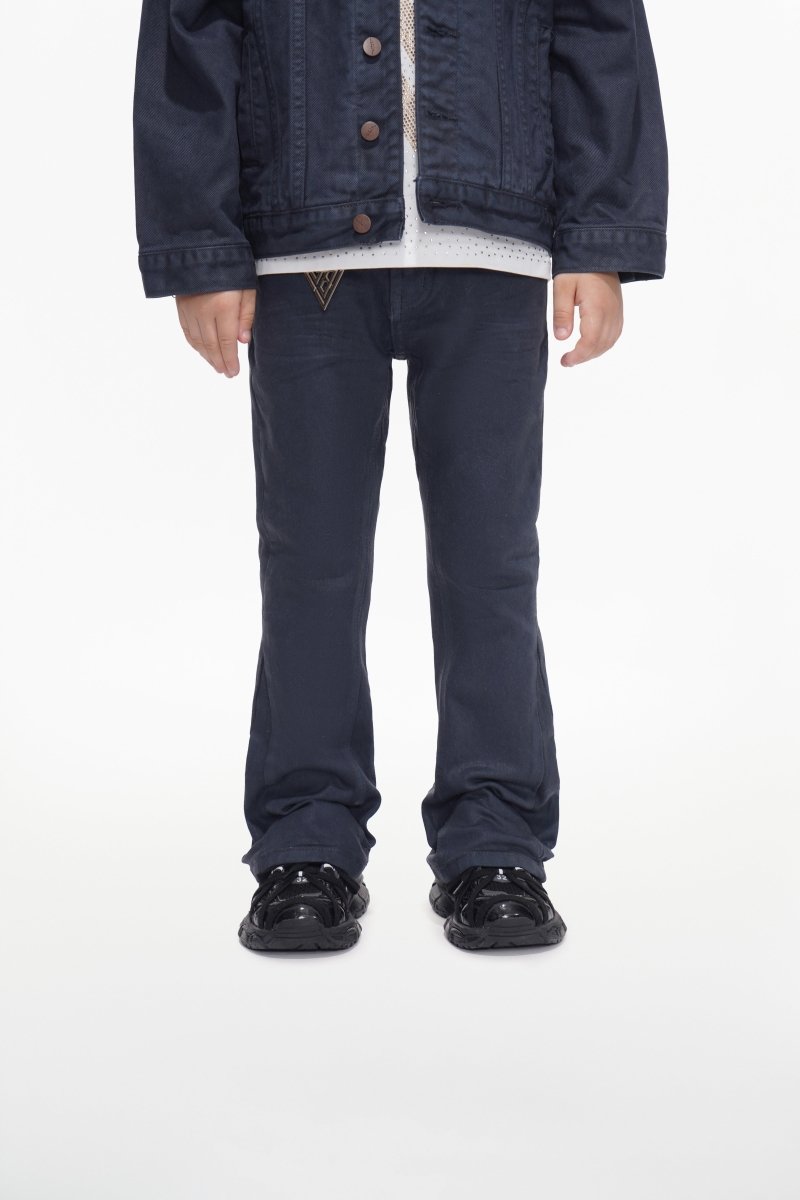 Jr.Stacked Kids Jeans Navy Waxed - Valabasas