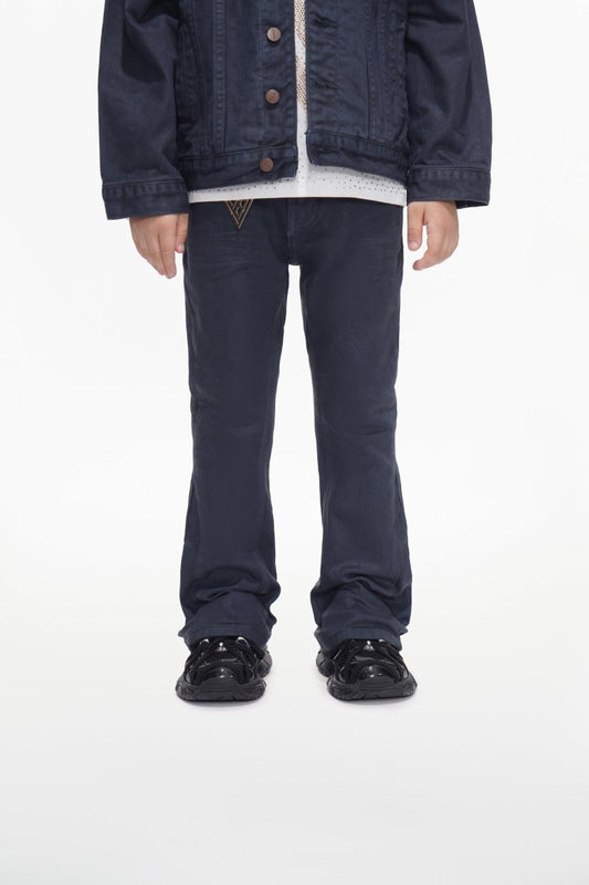 Jr.Stacked Kids Jeans Navy Waxed - Valabasas