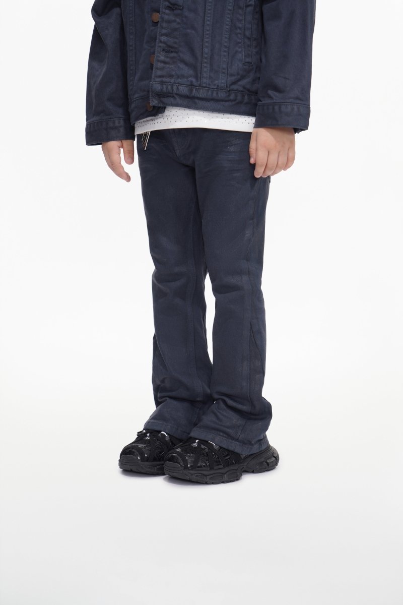 Jr.Stacked Kids Jeans Navy Waxed - Valabasas