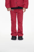Kids Jr.Stacked Red Waxed Jeans