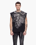 Kaito Cut-Off Tee Black