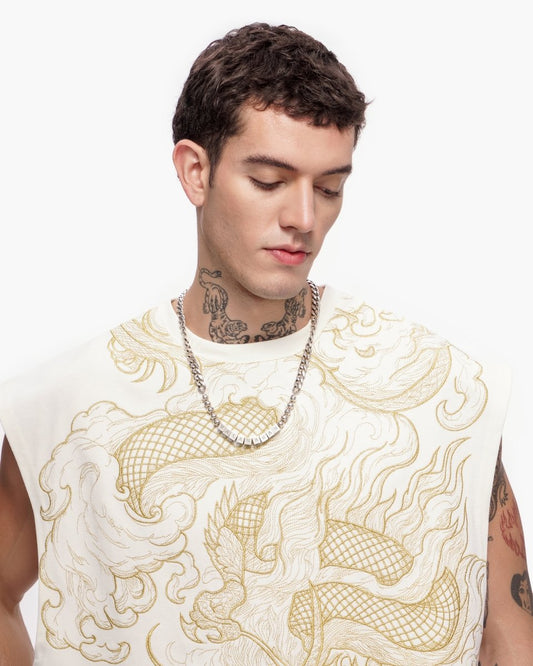 Kaito Cut-Off Tee White - Valabasas