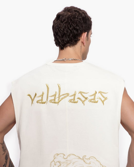 Kaito Cut-Off Tee White - Valabasas