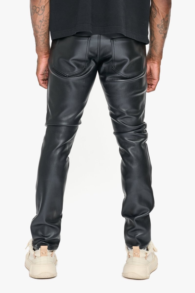 Kawas Skinny Black Leather Jean - Valabasas