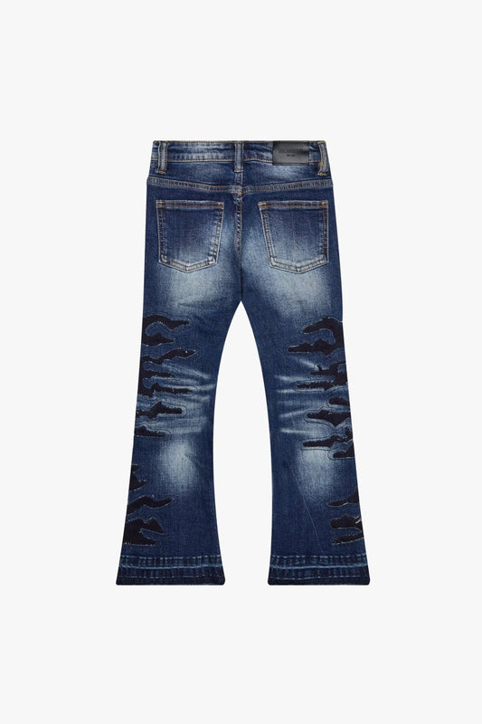 KIDS “ABYSS” STACKED BLACK X BLUE WASH - Valabasas