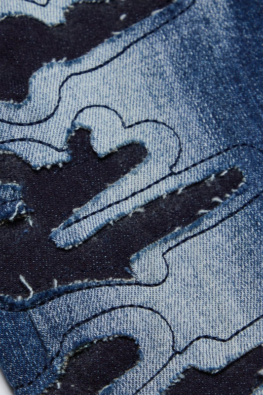 KIDS “ABYSS” STACKED BLACK X BLUE WASH - Valabasas