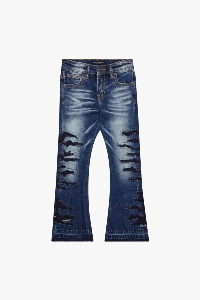 KIDS “ABYSS” STACKED BLACK X BLUE WASH - Valabasas