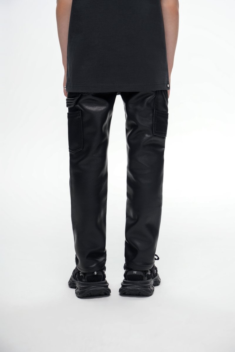 Kids Alpha 2.0 Black Leather Skinny - Valabasas