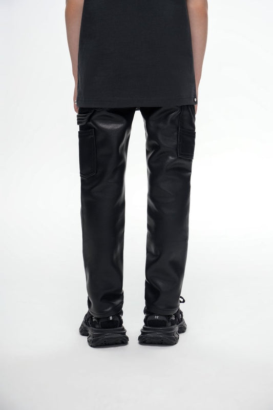 Kids Alpha 2.0 Black Leather Skinny - Valabasas