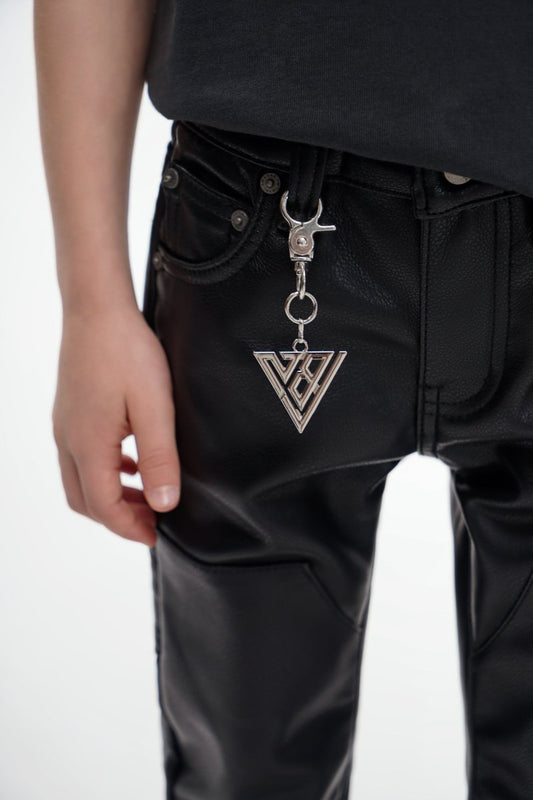 Kids Alpha 2.0 Black Leather Skinny - Valabasas