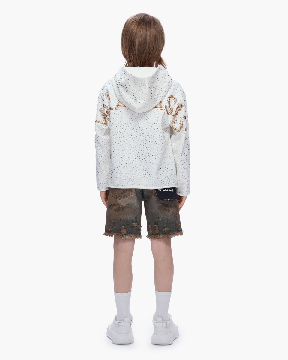 Kids Clipped Jorts Dirty Vintage Blue - Valabasas