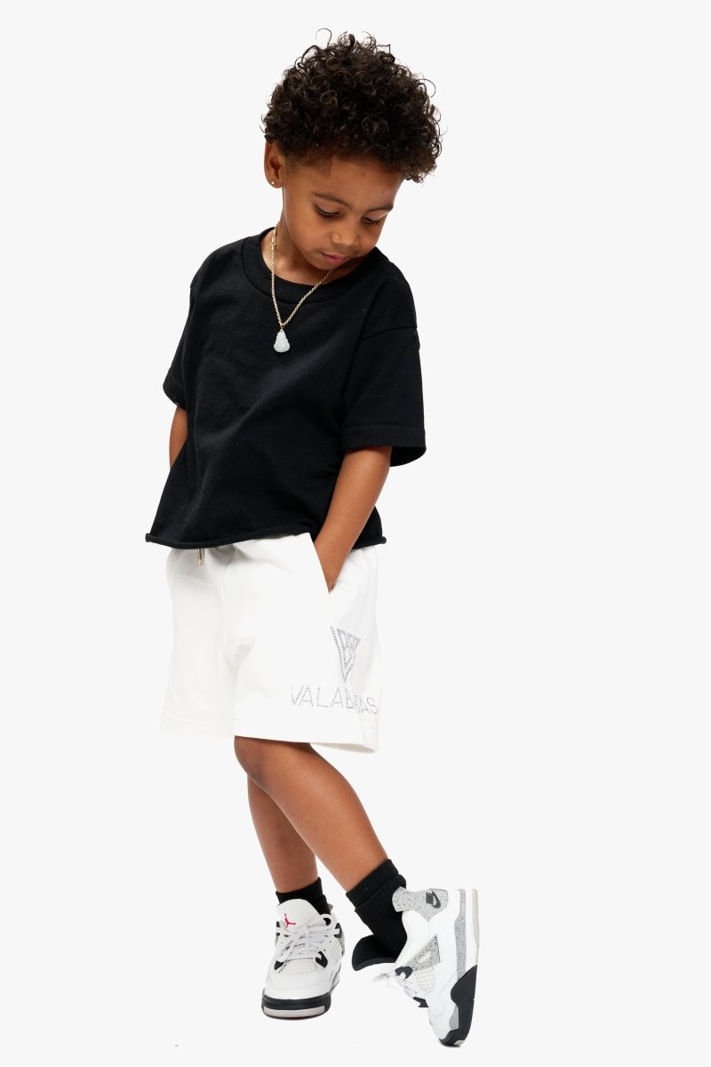 Kids Dunya White Jorts - Valabasas