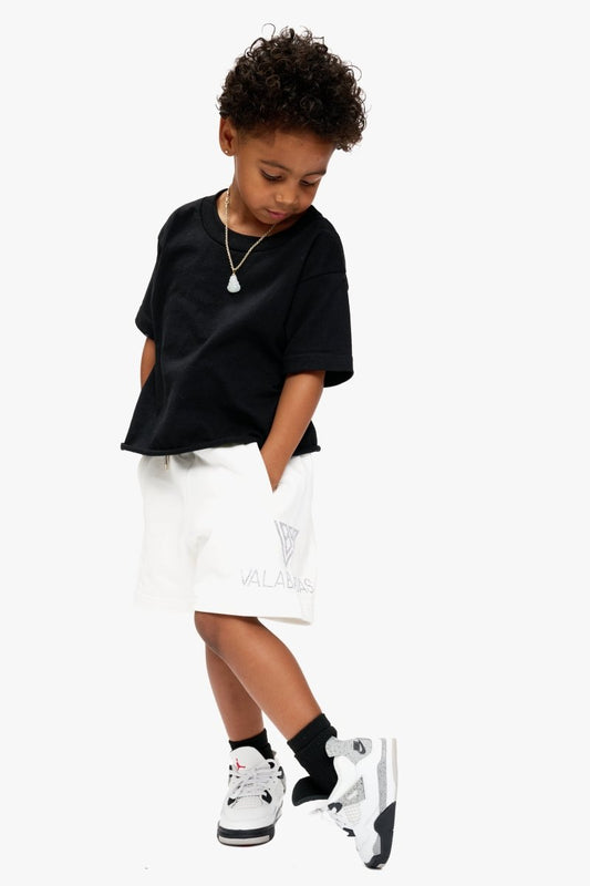 Kids Dunya White Jorts - Valabasas