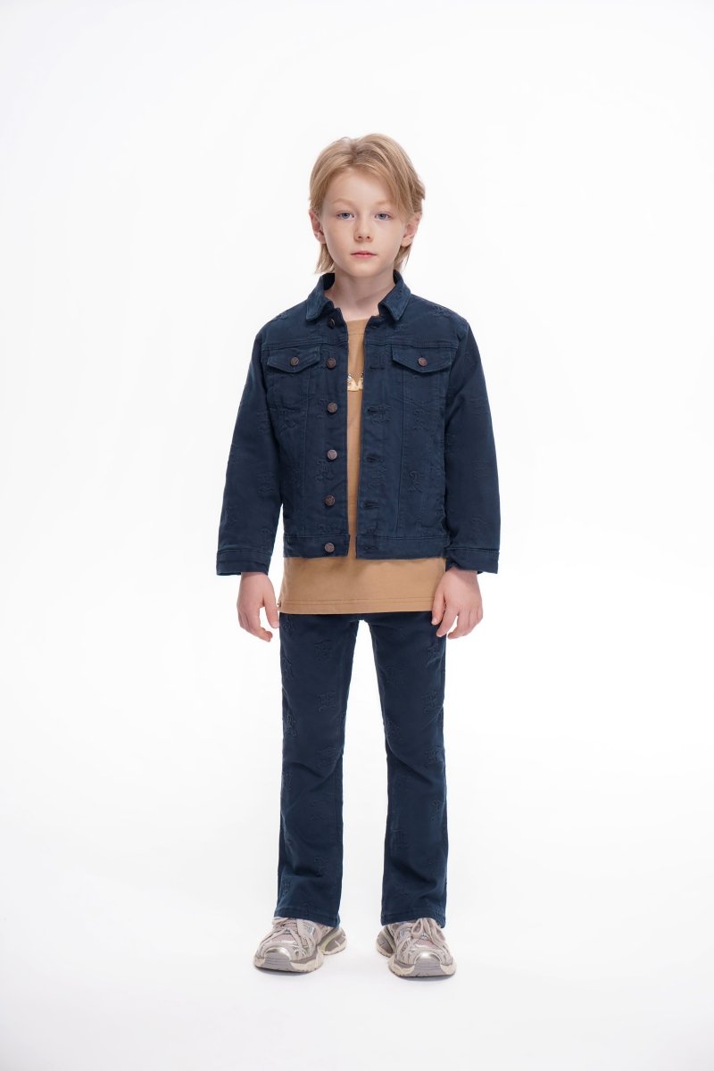 Kids Ealdor Jacket Navy - Valabasas