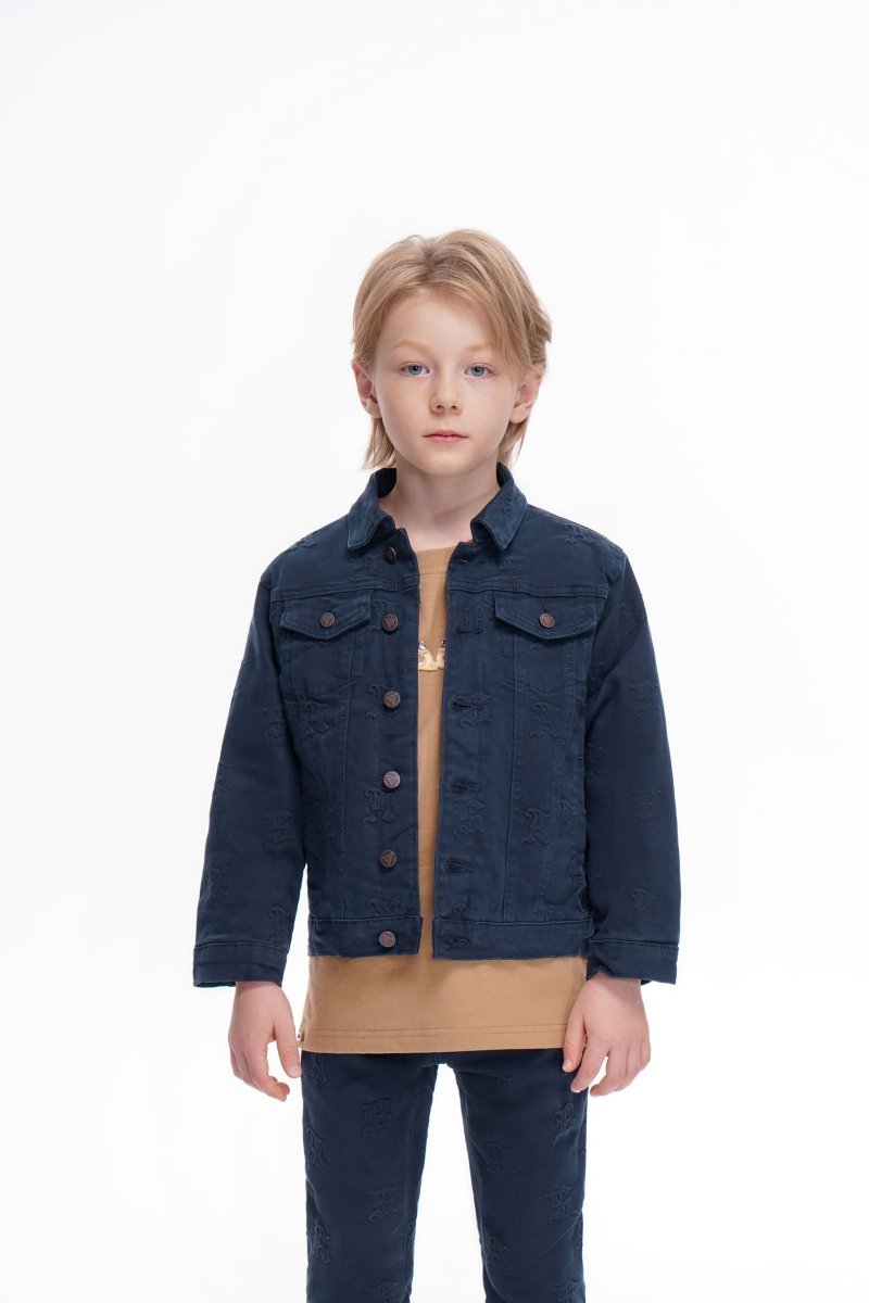 Kids Ealdor Jacket Navy - Valabasas