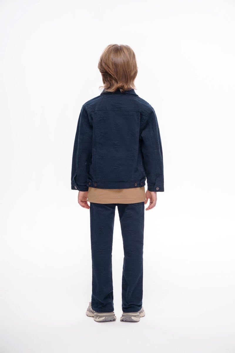 Kids Ealdor Jacket Navy - Valabasas