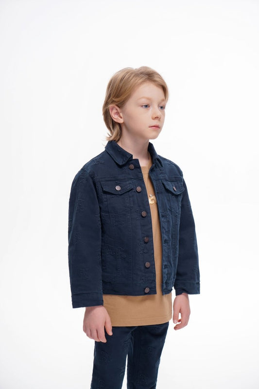 Kids Ealdor Jacket Navy - Valabasas