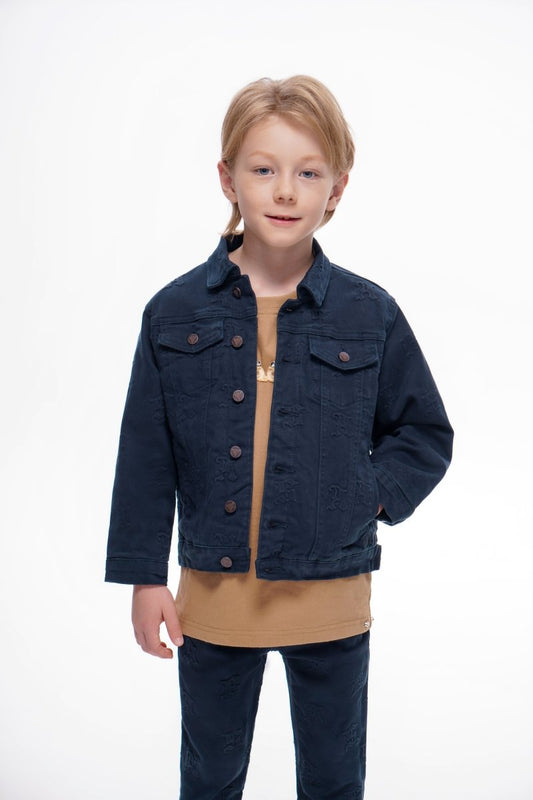 Kids Ealdor Jacket Navy - Valabasas