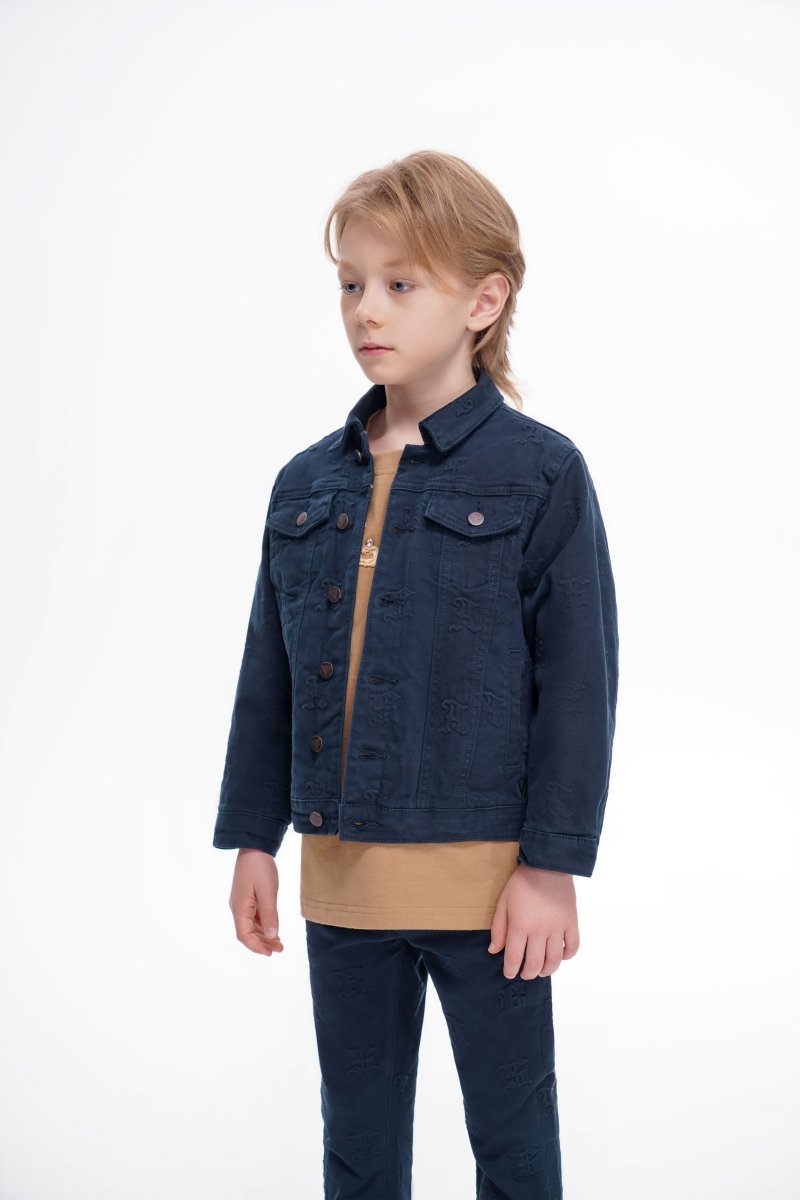 Kids Ealdor Jacket Navy - Valabasas