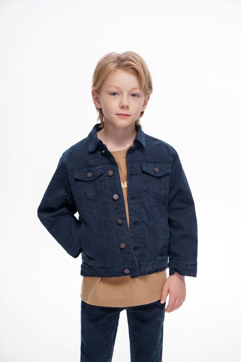 Kids Ealdor Jacket Navy - Valabasas