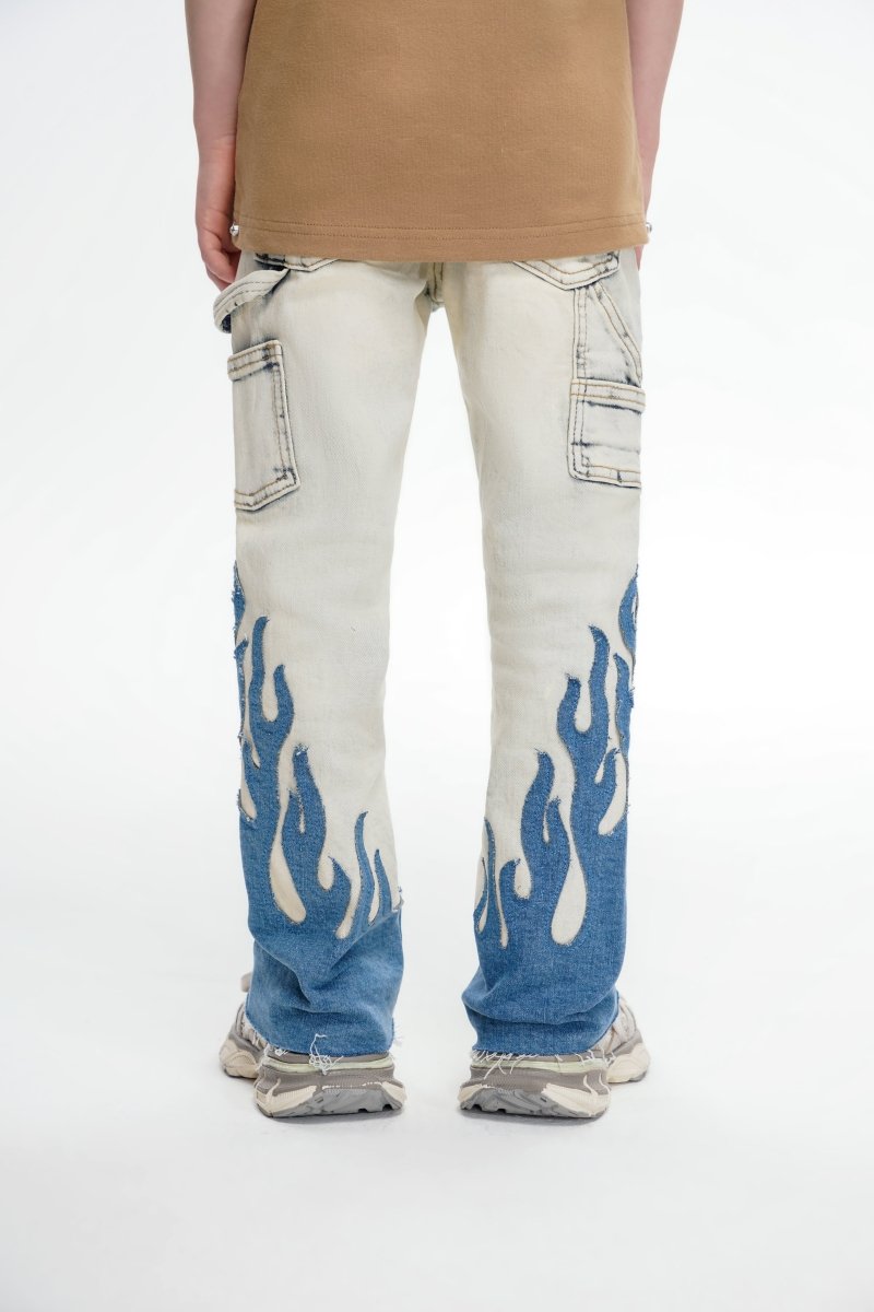 Kids Flame Light Blue Stacked - Valabasas