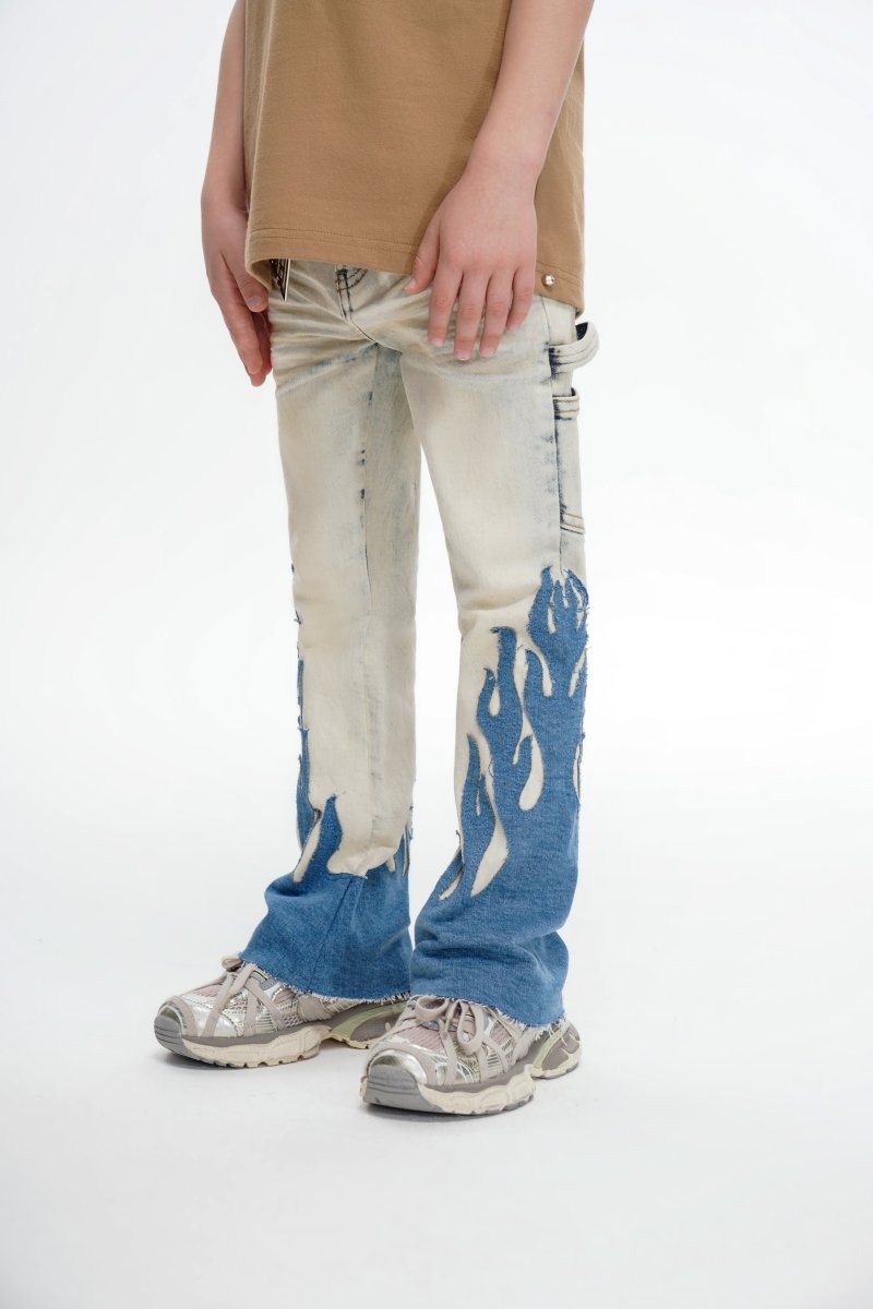 Kids Flame Light Blue Stacked - Valabasas