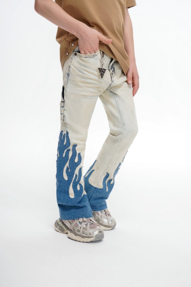 Kids Flame Light Blue Stacked - Valabasas