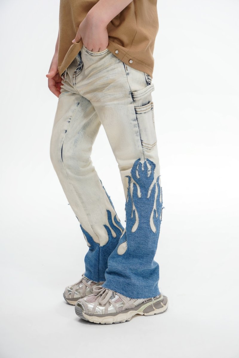 Kids Flame Light Blue Stacked - Valabasas