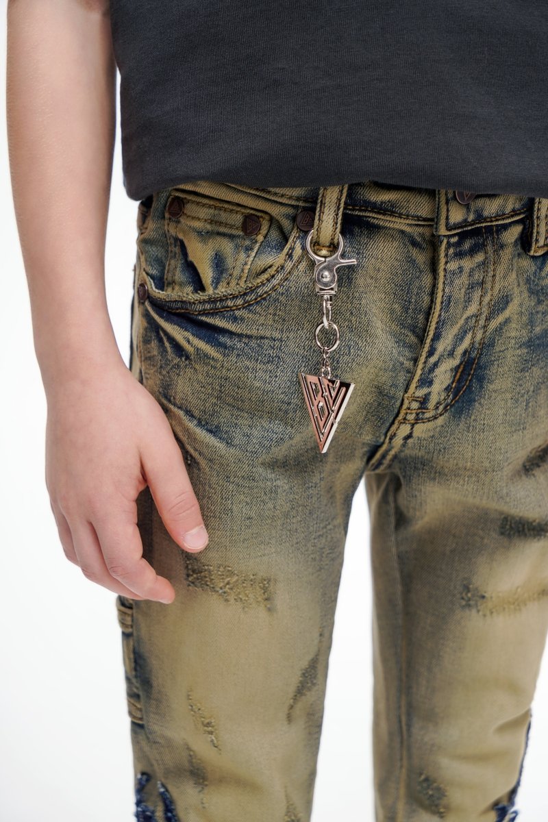 Kids Flame Vintage Black Stacked - Valabasas