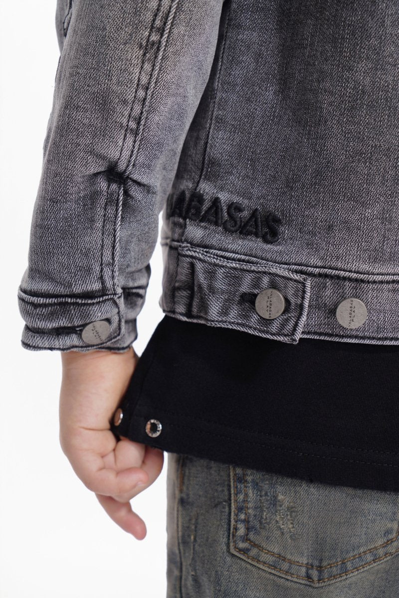 Kids Harley Grey Wash Denim Jacket - Valabasas