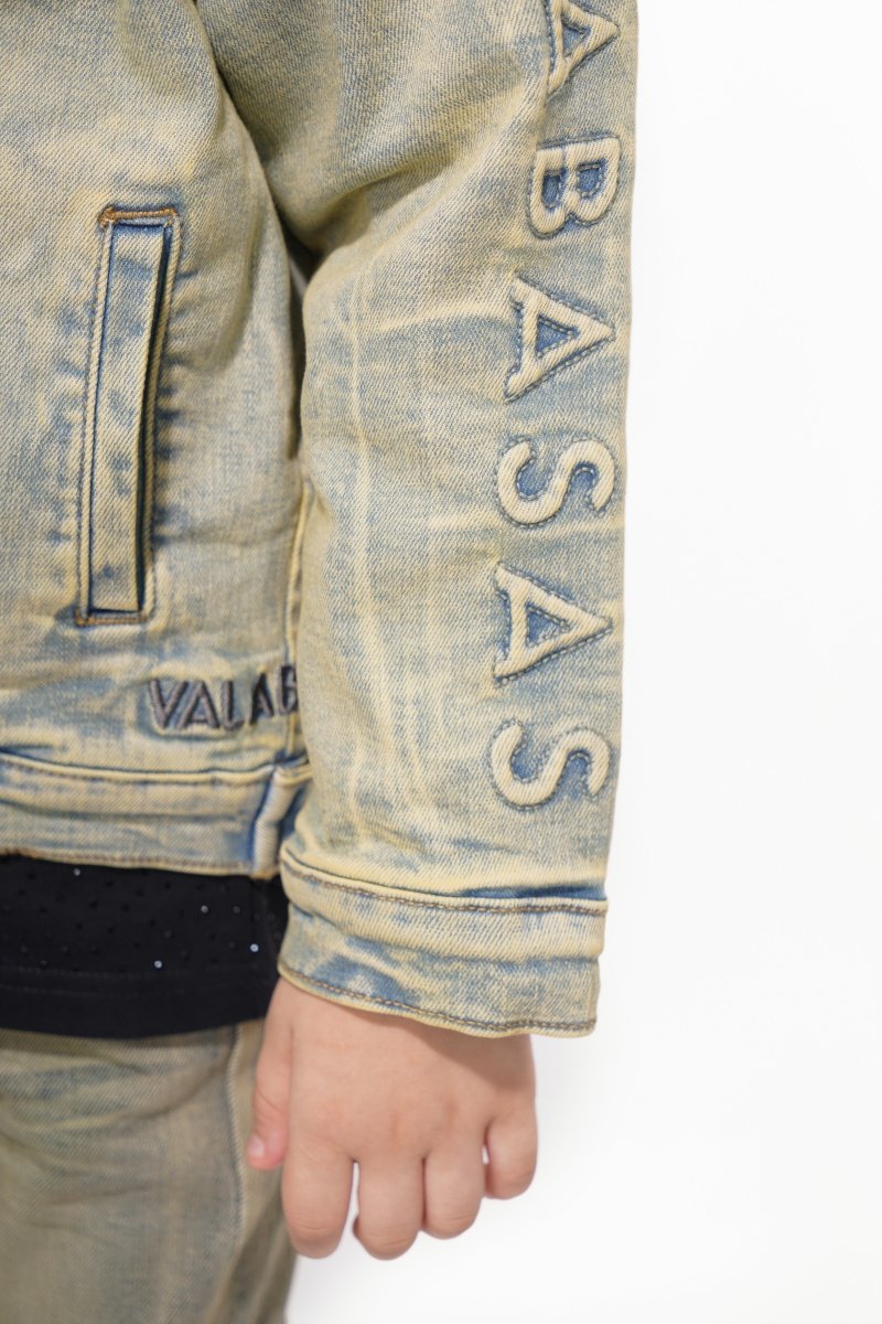 Kids Harley Light Vintage Blue Denim Jacket - Valabasas