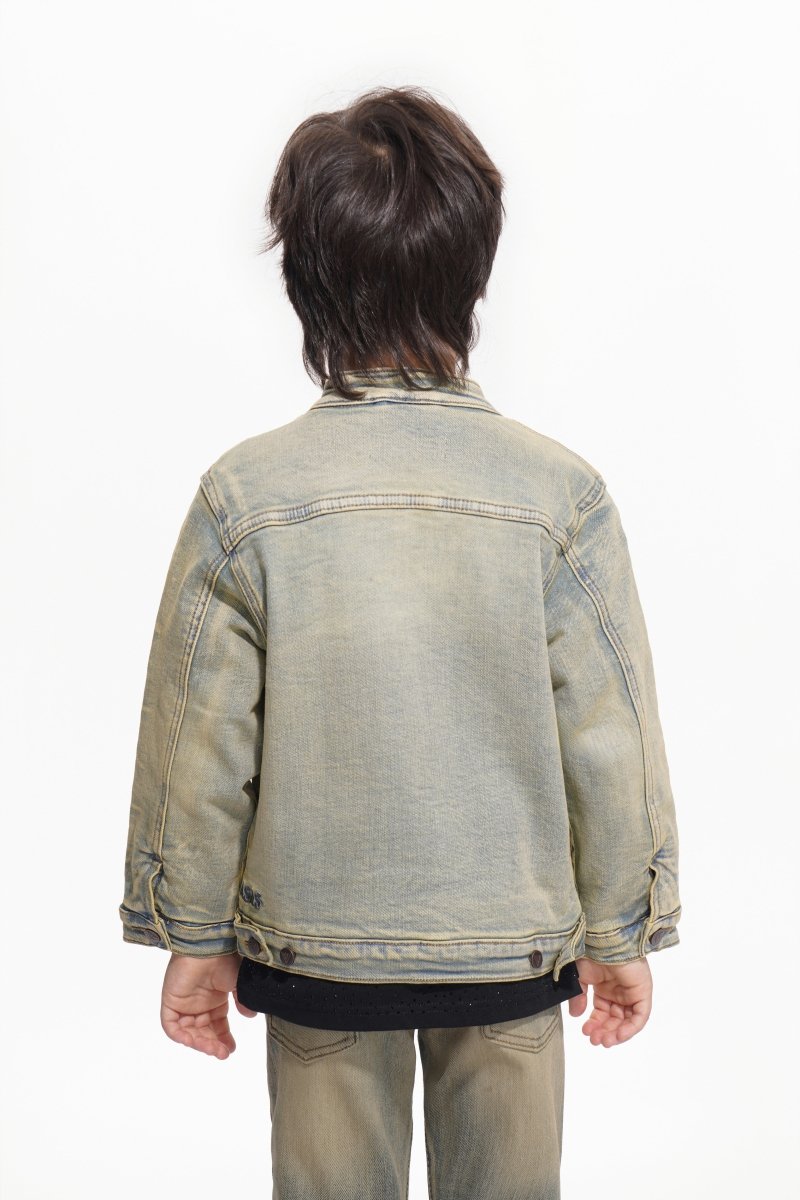 Kids Harley Light Vintage Blue Denim Jacket - Valabasas