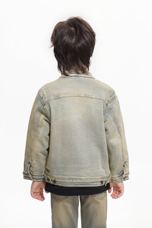 Kids Harley Light Vintage Blue Denim Jacket - Valabasas