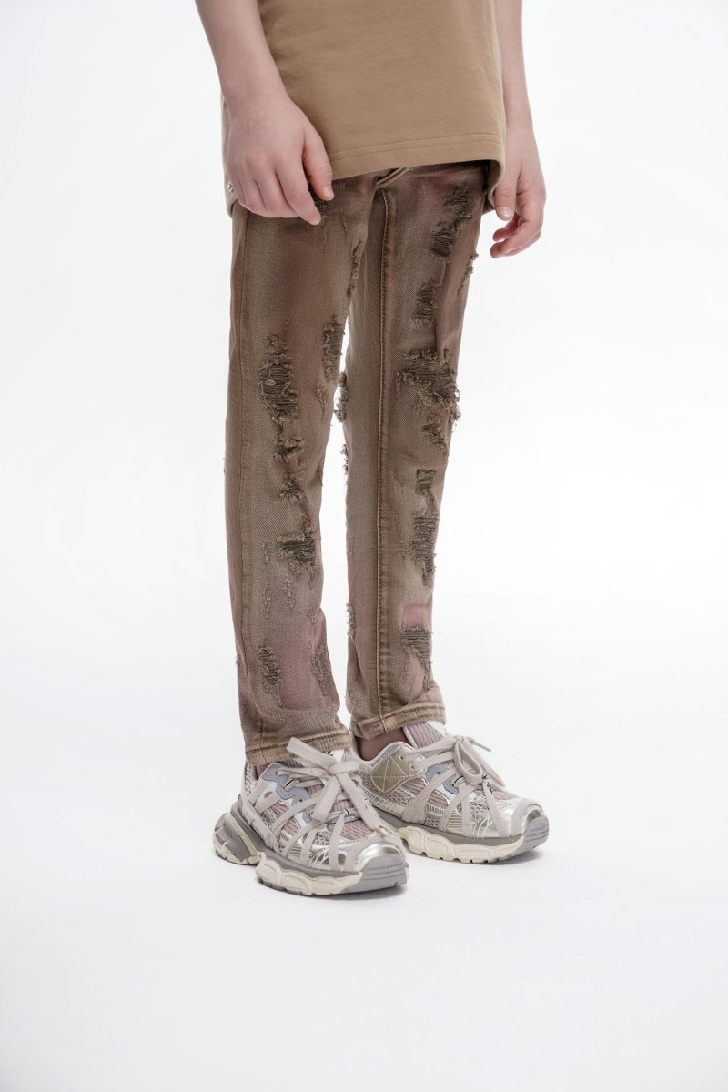 Kids Harvest Brown Wash Skinny - Valabasas