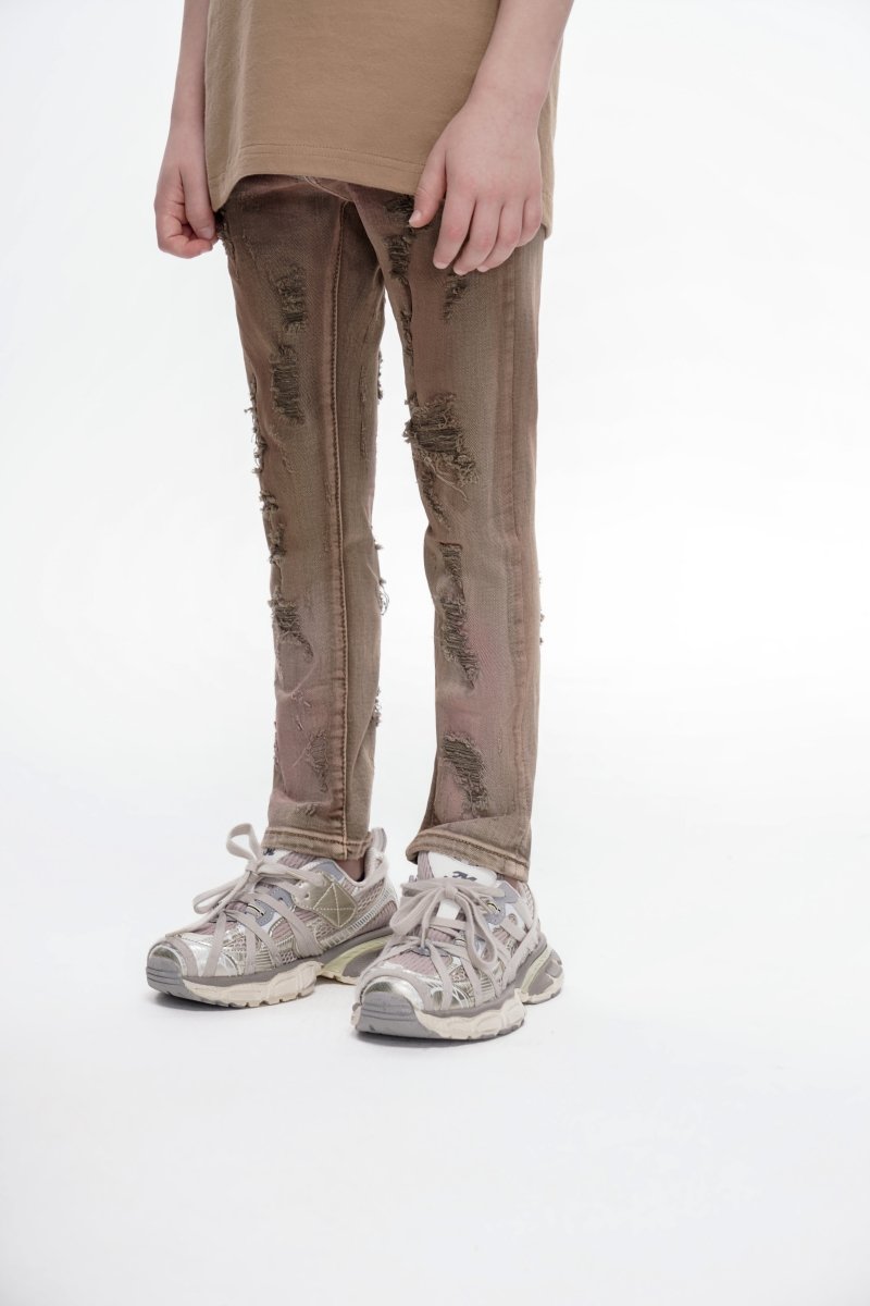 Kids Harvest Brown Wash Skinny - Valabasas