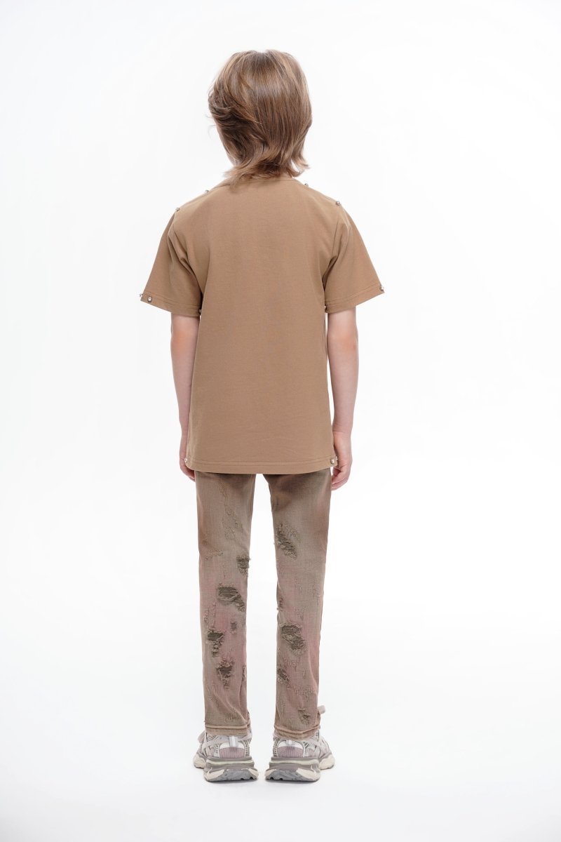 Kids Harvest Brown Wash Skinny - Valabasas