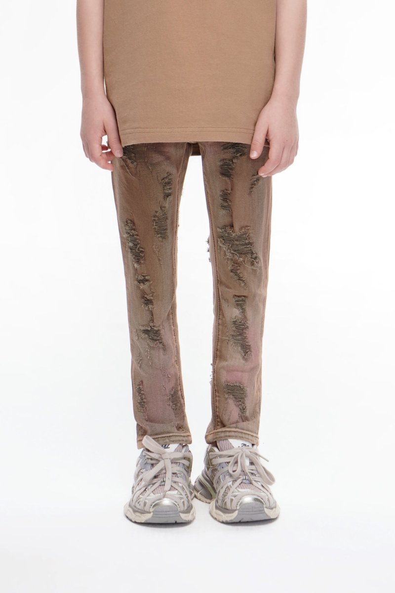 Kids Harvest Brown Wash Skinny - Valabasas