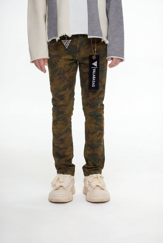 Kids Hazard Stacked Dark Foilage Green - Valabasas