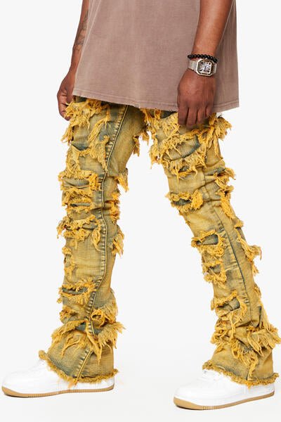 KIDS "INFERNO" STACKED JEANS DIRTY VINTAGE WASH - Valabasas