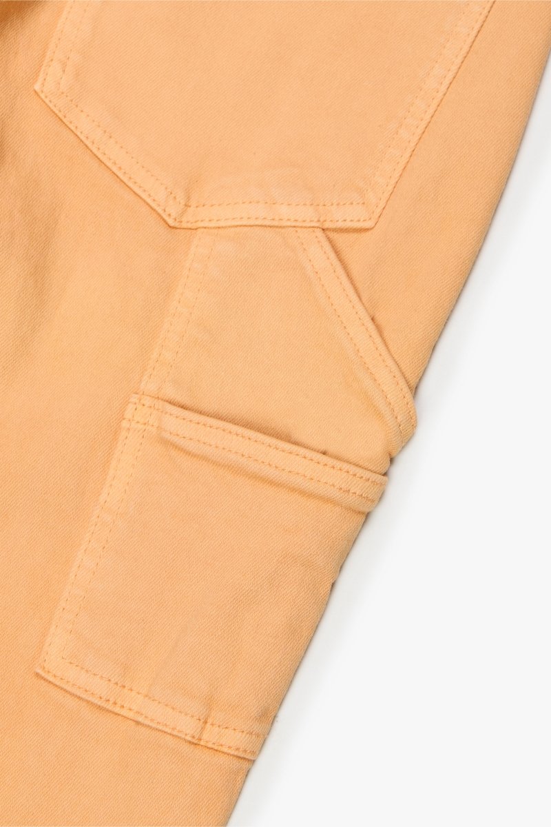 KIDS "JR. EXTENDO" DENIM STACKED JEANS LIGHT ORANGE - Valabasas