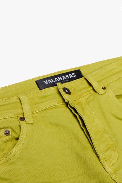 KIDS "JR. EXTENDO" DENIM STACKED NEON YELLOW - Valabasas