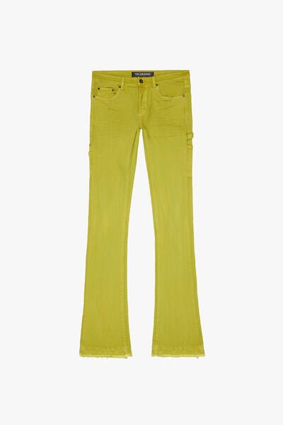 KIDS "JR. EXTENDO" DENIM STACKED NEON YELLOW - Valabasas