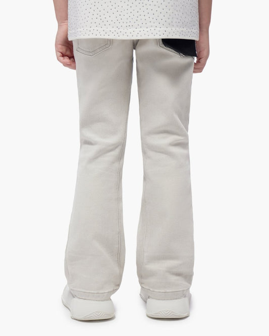 Kids Jr.Stacked Snow Grey Jeans - Valabasas