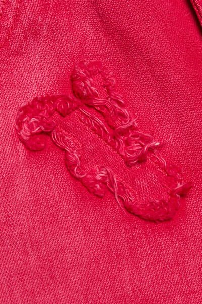 KIDS “LOOMIS” STACKED DENIM RED WASHED - Valabasas