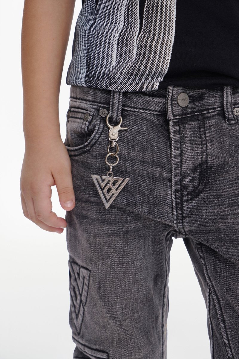 Kids Lore Grey Wash Stacked Jeans - Valabasas