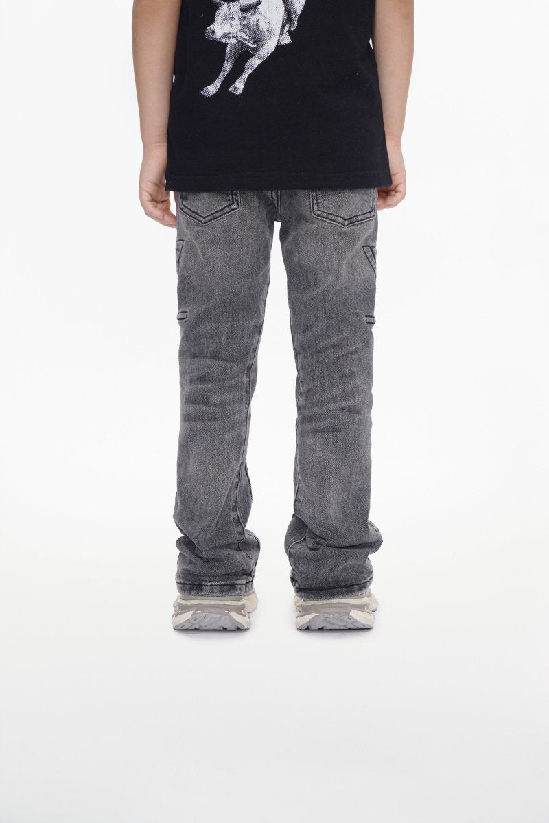 Kids Lore Grey Wash Stacked Jeans - Valabasas