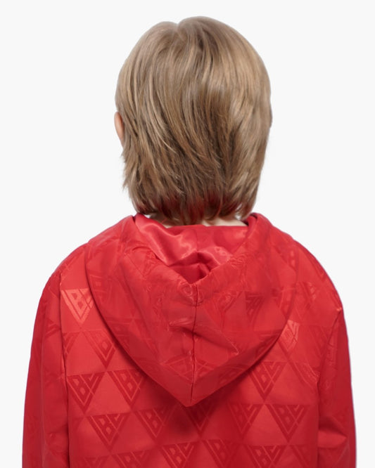 Kids Monogram 2.0 Red Windbreaker Jacket - Valabasas