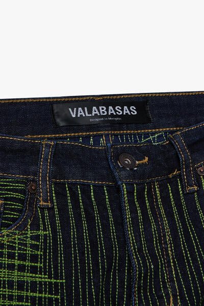 KIDS "MR. EMBROIDERY" - JEANS NEON NIGHTSHADE - Valabasas